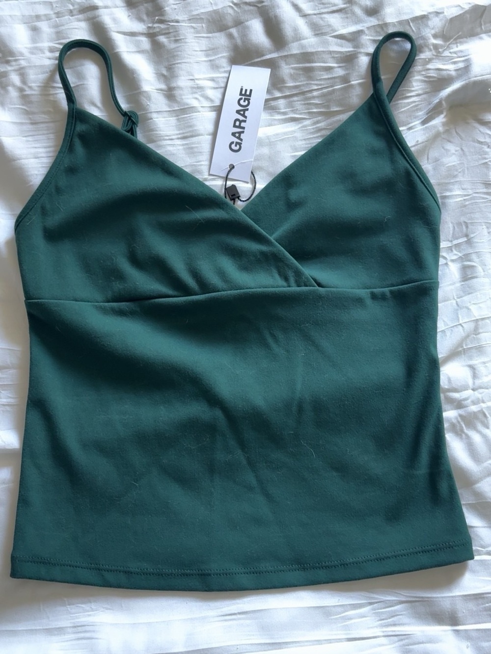 Garage Women's Dark Green Wrap V-Neck Cami
